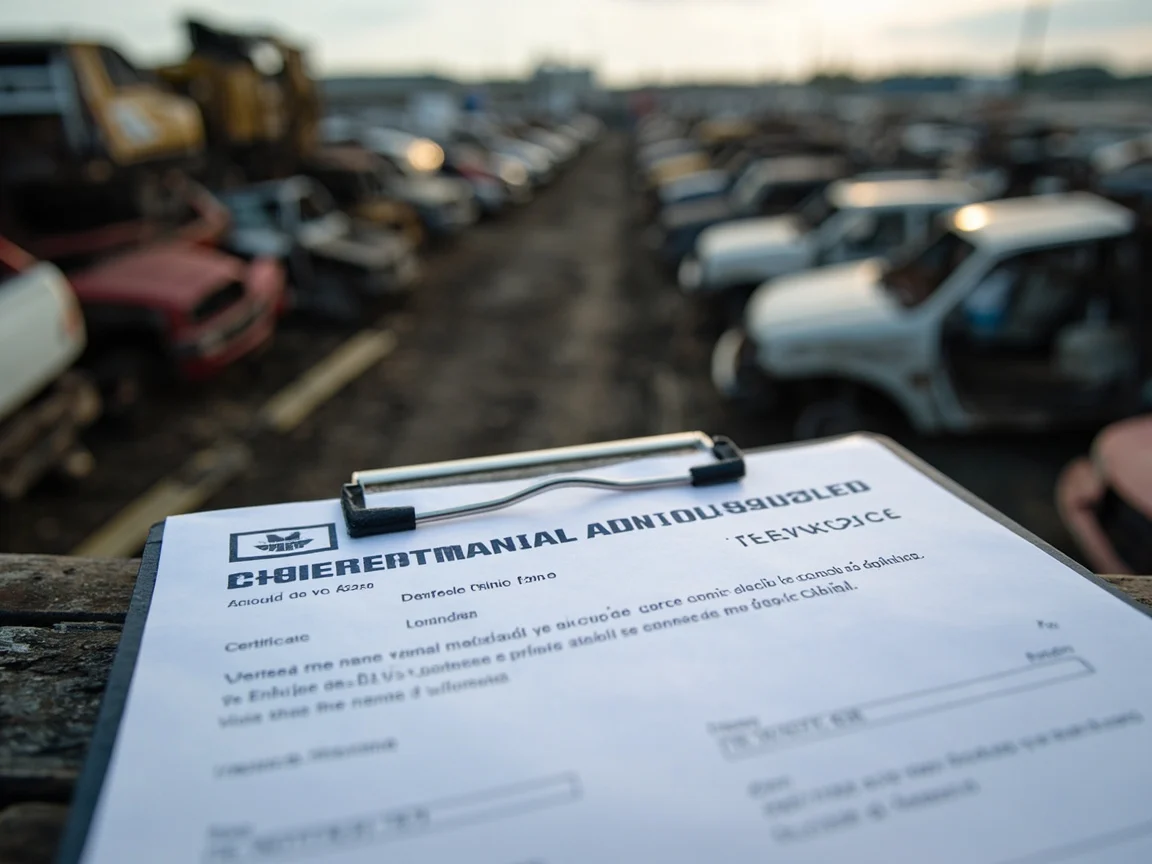 Certificat de destruction v&eacute;hicule &middot; image &agrave; la une