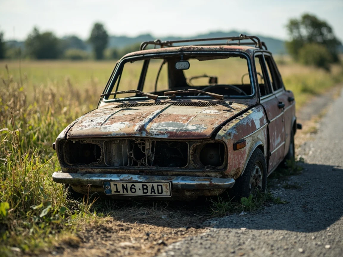 Epave voiture &middot; image &agrave; la une