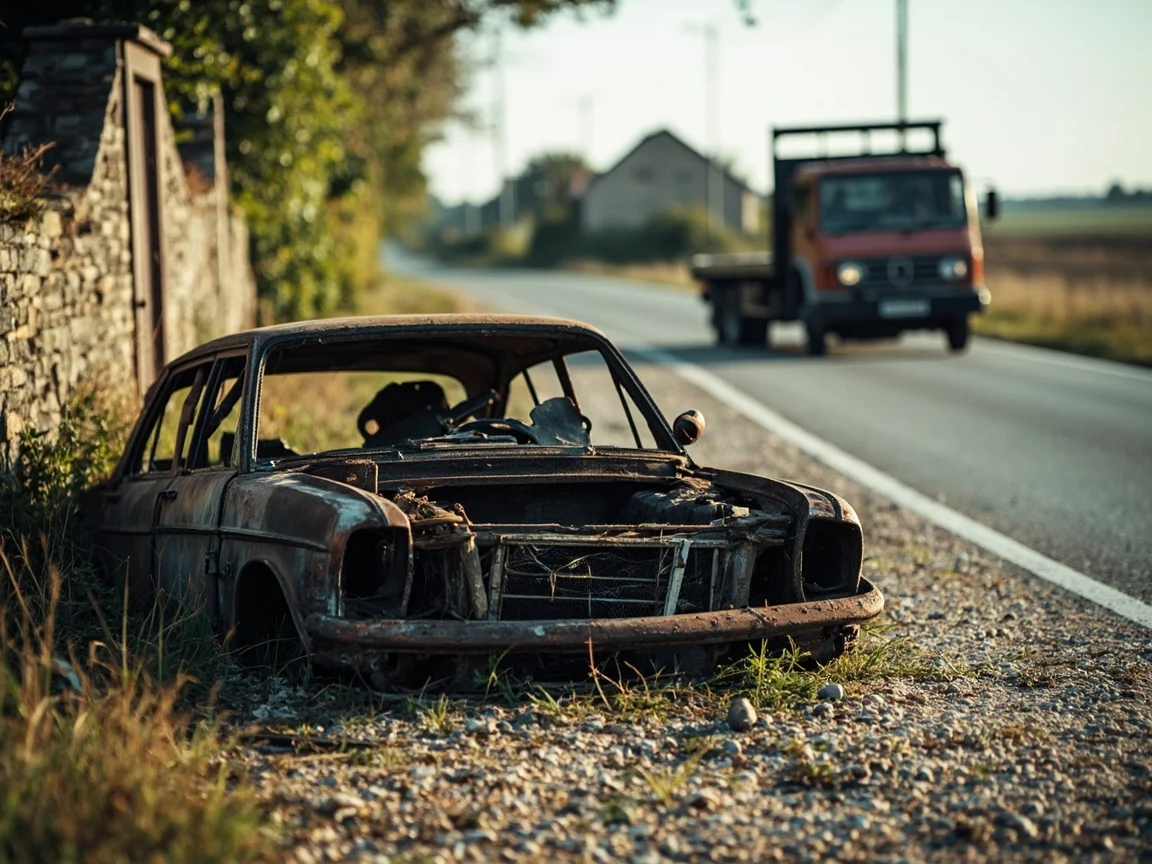 Epave voiture &middot; image &agrave; la une
