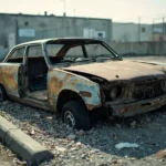 Epave voiture &mdash; Epave voiture Lagny-Sur-Marne (Seine-et-Marne, 77405) &middot; image &agrave; la une