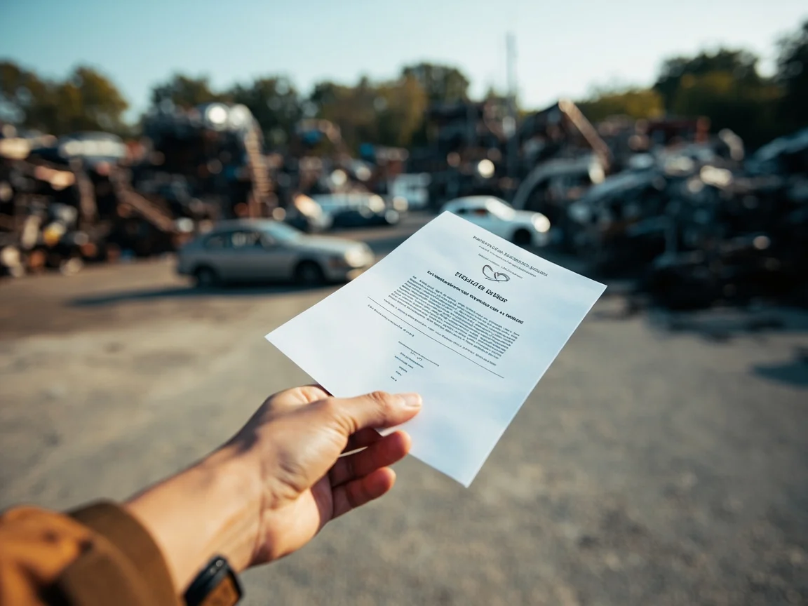 Certificat de destruction v&eacute;hicule &middot; image &agrave; la une