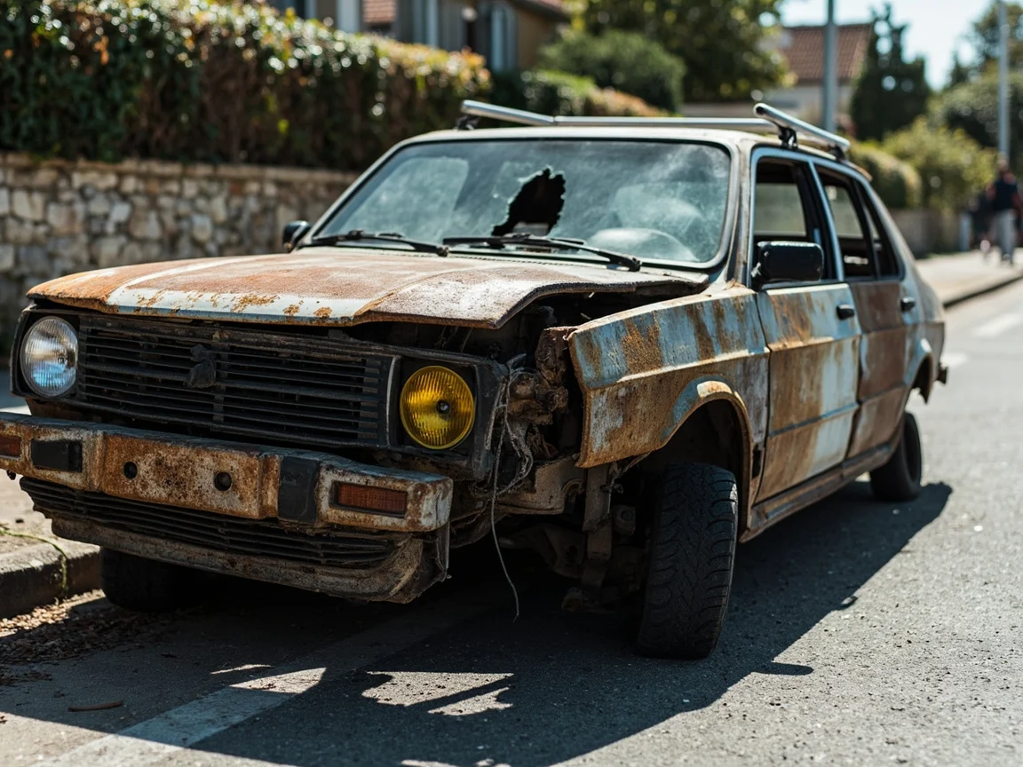Epave voiture &middot; image &agrave; la une