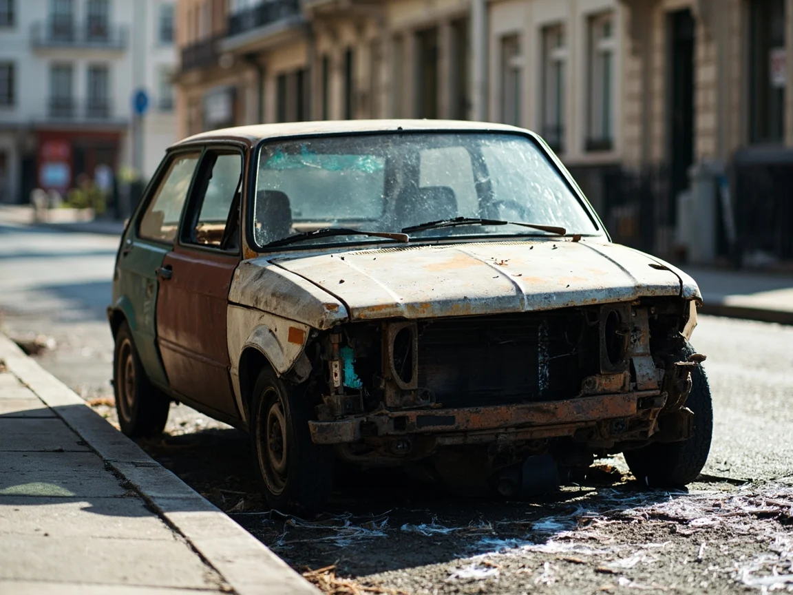 Epave voiture &middot; image &agrave; la une