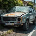 Epave voiture &mdash; Epave voiture - Chartrettes / Seine-et-Marne / 77590 &middot; image &agrave; la une