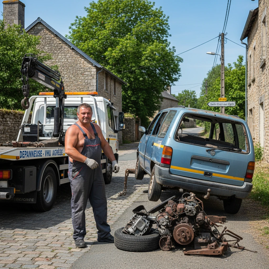 Epaviste gratuit, Enl&egrave;vement v&eacute;hicule hors d'usage, R&eacute;cup&eacute;ration voiture Saint-Clair-sur-Epte, Destruction voiture gratuite Val-d'Oise, Centre VHU agr&eacute;&eacute; 95