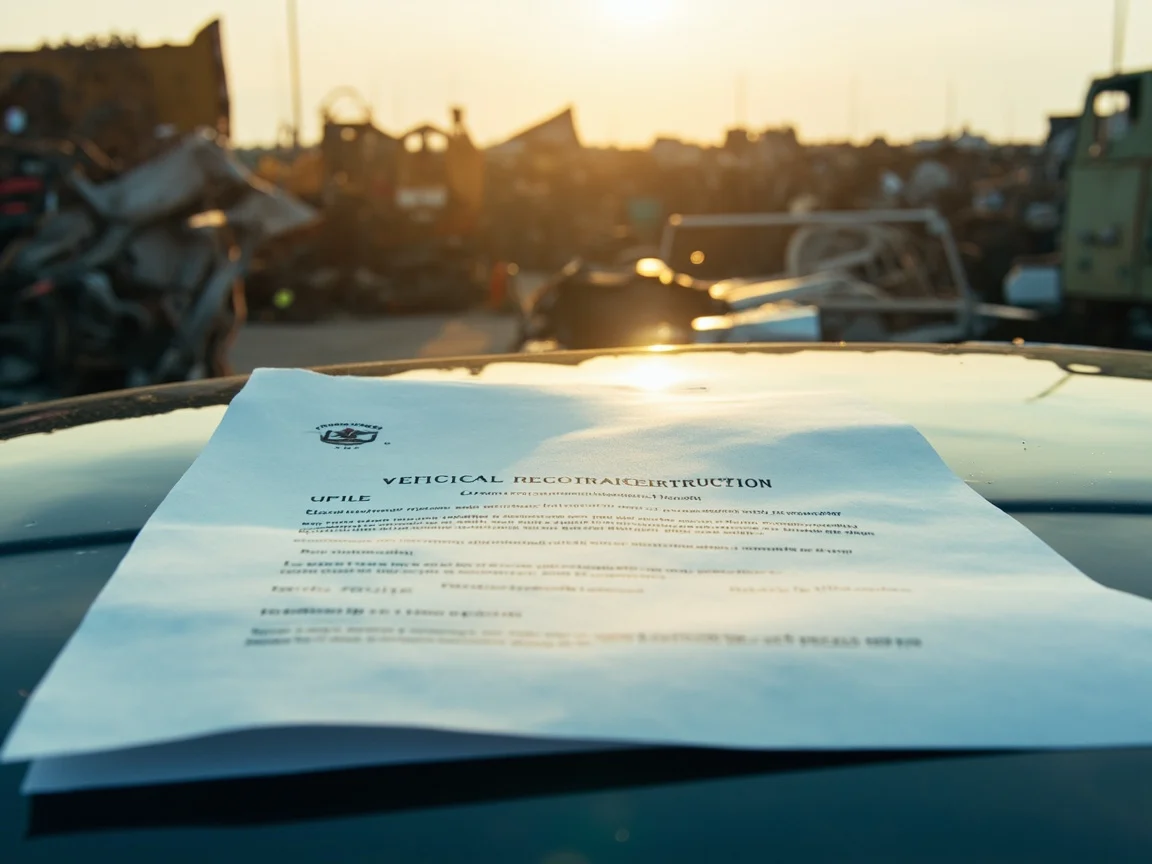 Certificat de destruction v&eacute;hicule &middot; image &agrave; la une
