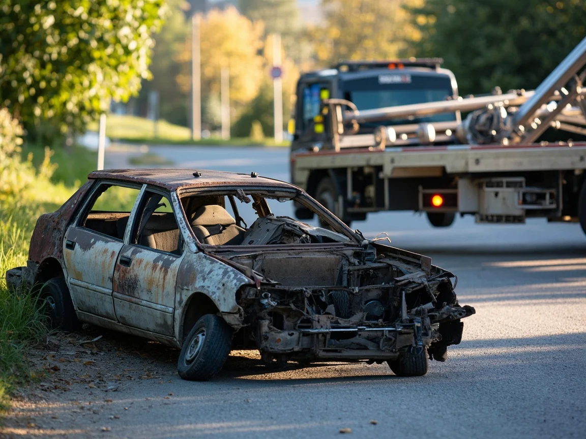 Epave voiture &middot; image &agrave; la une