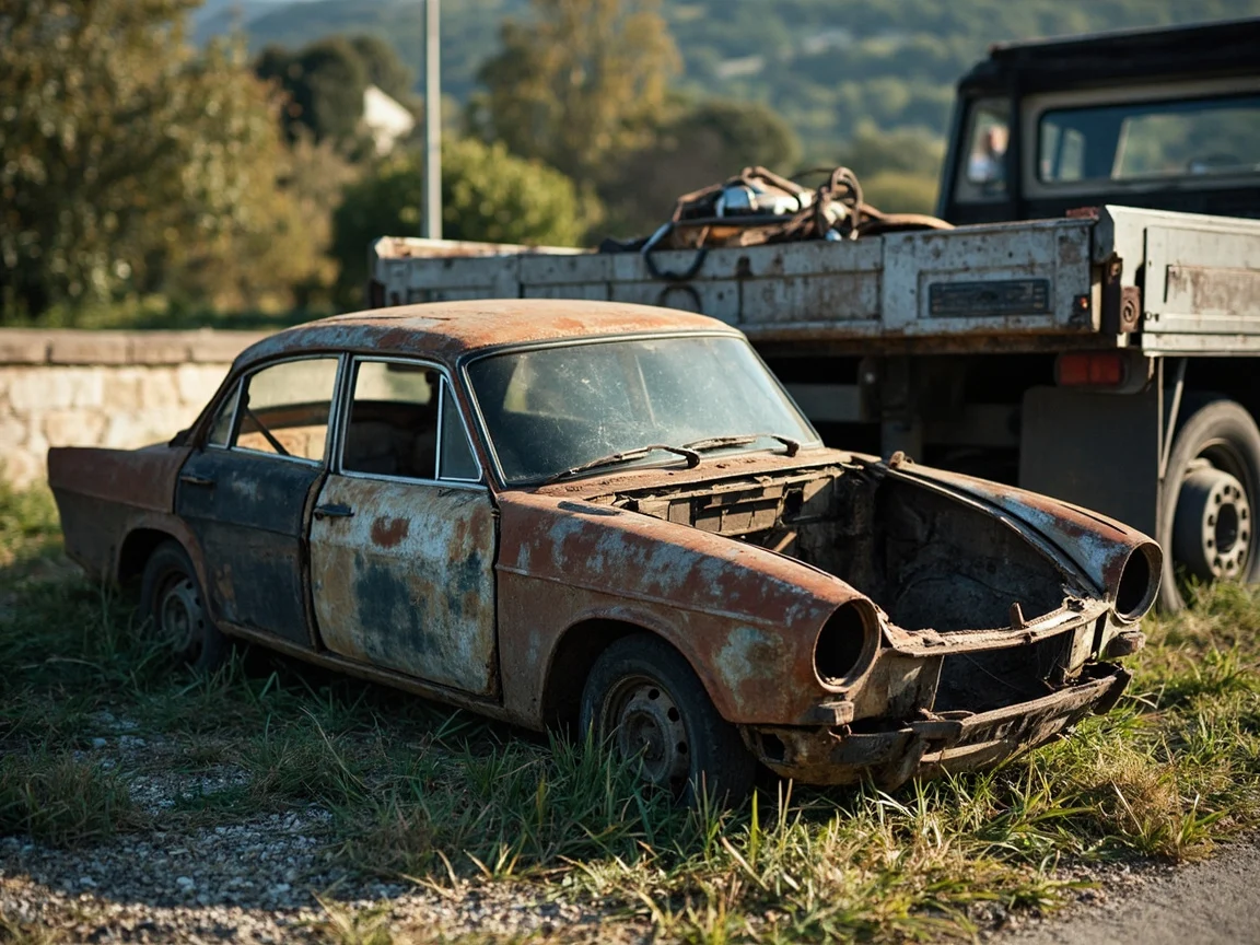 Epave voiture &middot; image &agrave; la une