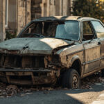 , , , ,  - Epave voiture - Asni&egrave;res-Sur-Seine - 92600 - Hauts-de-Seine (92)