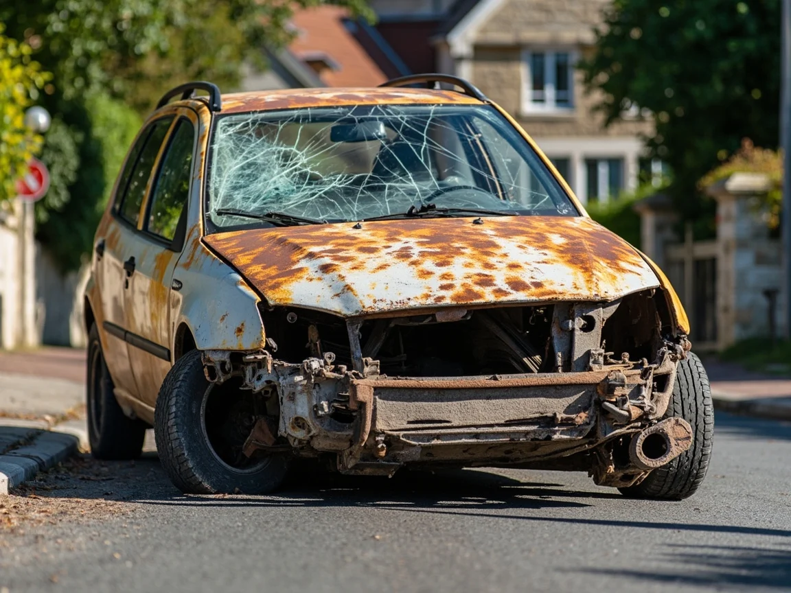 Epave voiture &middot; image &agrave; la une