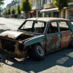 , , , ,  - Epave voiture 92 - Courbevoie (92400)
