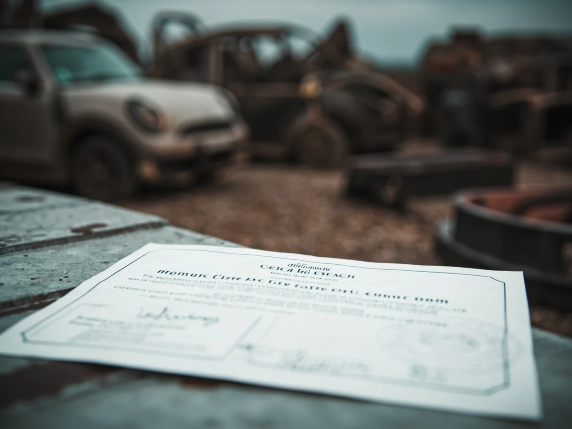 Certificat de destruction v&eacute;hicule &middot; image &agrave; la une