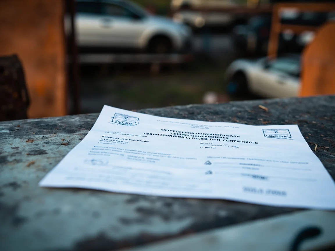 Certificat de destruction v&eacute;hicule &middot; image &agrave; la une