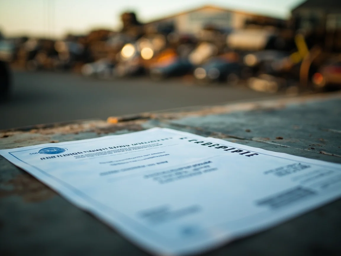 Certificat de destruction v&eacute;hicule &middot; image &agrave; la une