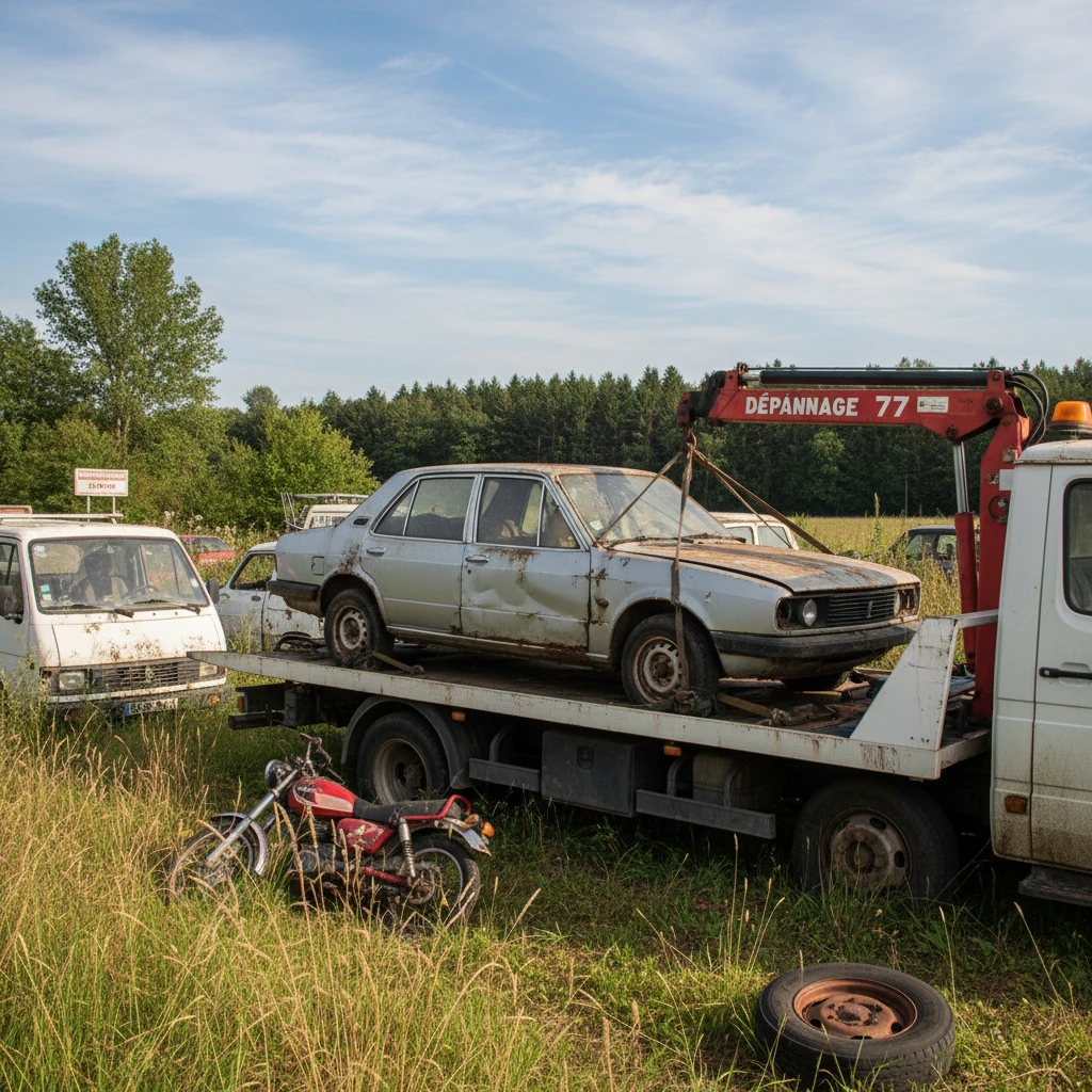Epaviste gratuit, Enl&egrave;vement de v&eacute;hicule hors d'usage, Epaviste Lumigny-Nesles-Ormeaux 77540, Retrait gratuit de voiture &eacute;pave Seine-et-Marne, Destruction de v&eacute;hicule agr&eacute;&eacute;e
