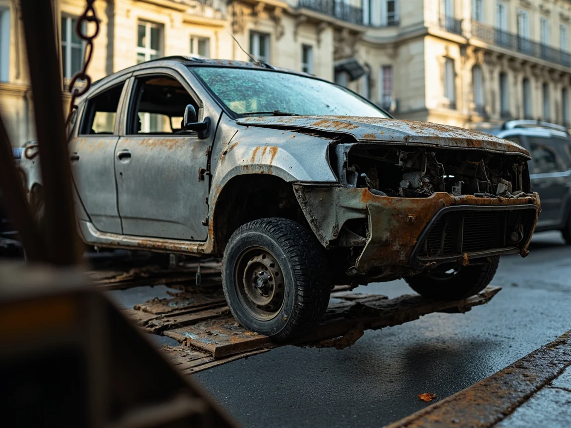 Destruction voiture &middot; image &agrave; la une