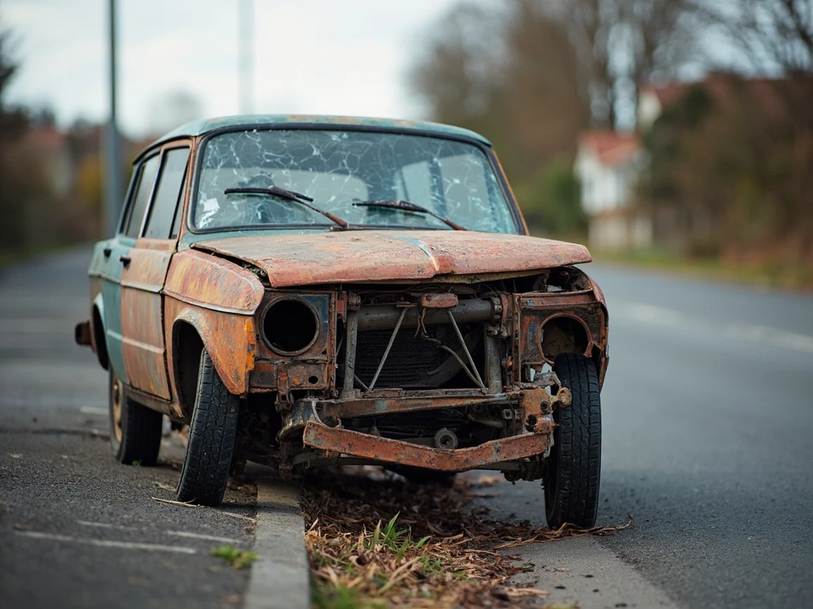 Epave voiture &middot; image &agrave; la une