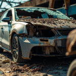 , , , ,  - Destruction voiture - Bailly (78870) - Yvelines