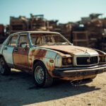 , , , ,  - Destruction voiture - Courdimanche / 95