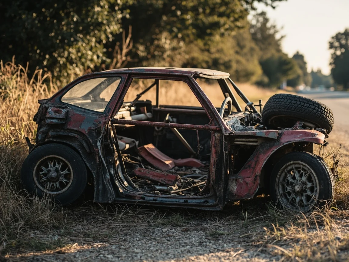 Epave voiture &middot; image &agrave; la une