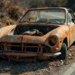 Epave voiture &mdash; Epave voiture - Jouy-Sur-Morin, Seine-et-Marne - 77320 &middot; image &agrave; la une