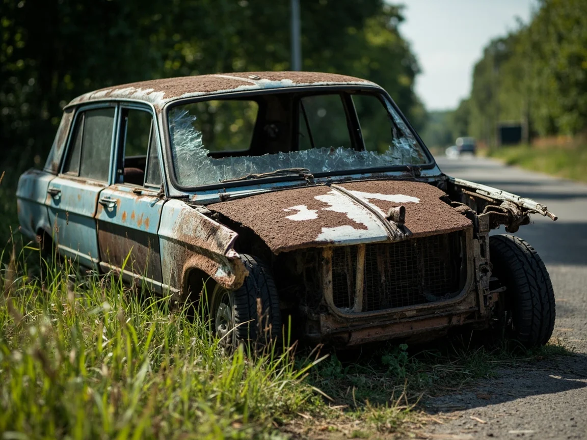 Epave voiture &middot; image &agrave; la une