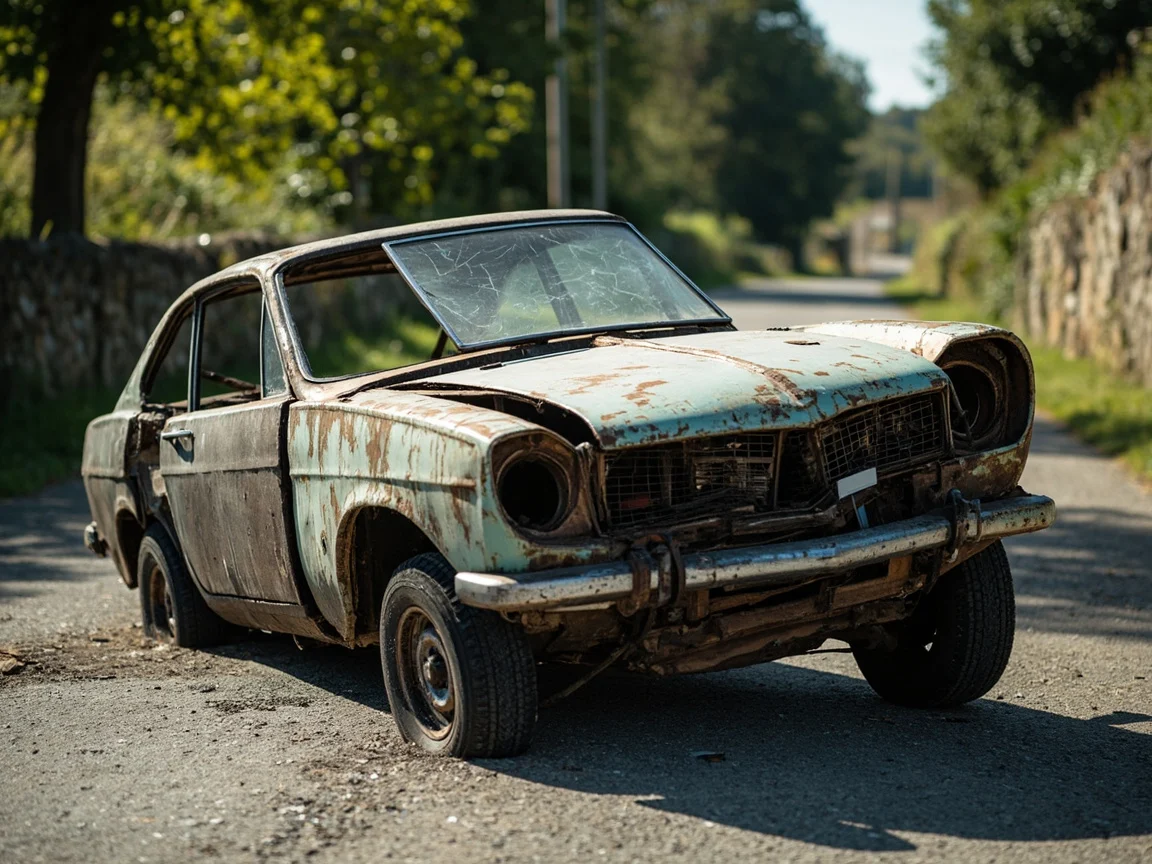 Epave voiture &middot; image &agrave; la une