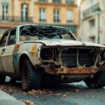 , , , ,  - Epave voiture - 75 - Paris 14 - 75014