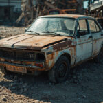 , , , ,  - Destruction voiture - 77178 - Saint-Pathus - Seine-et-Marne