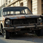 , , , ,  - Epave voiture - 75 - Paris 17