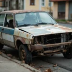 Epave voiture &mdash; Epave voiture &Eacute;pinay-Sous-S&eacute;nart / 91 &middot; image &agrave; la une