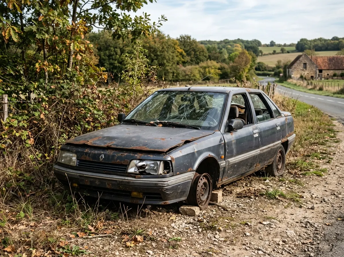 Epave voiture &middot; image &agrave; la une