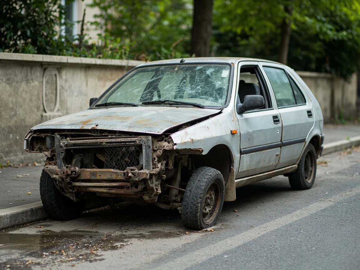 Epave voiture &middot; image &agrave; la une