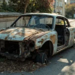 Epave voiture &mdash; Epave voiture - Nemours (Seine-et-Marne, 77140) &middot; image &agrave; la une
