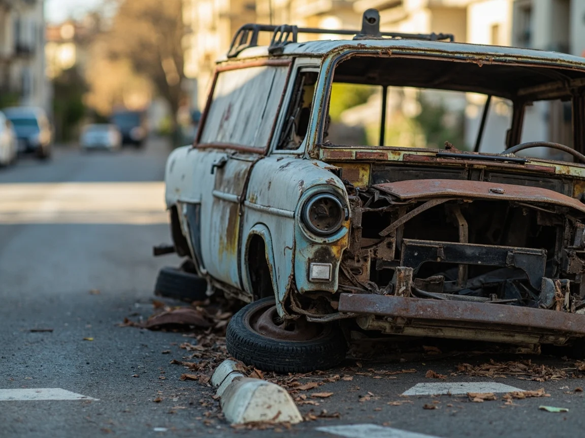 Epave voiture &middot; image &agrave; la une